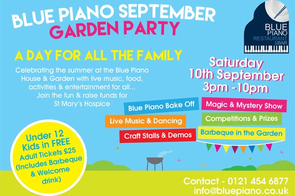 Blue Piano Garden Party