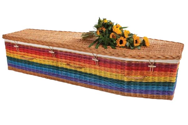 Rainbow Somerset Willow coffin