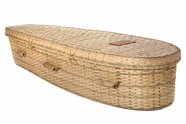 Bamboo teardrop coffin