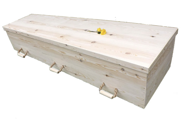 solid wood coffin