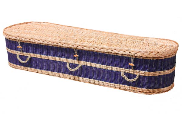 Purple simple willow coffin