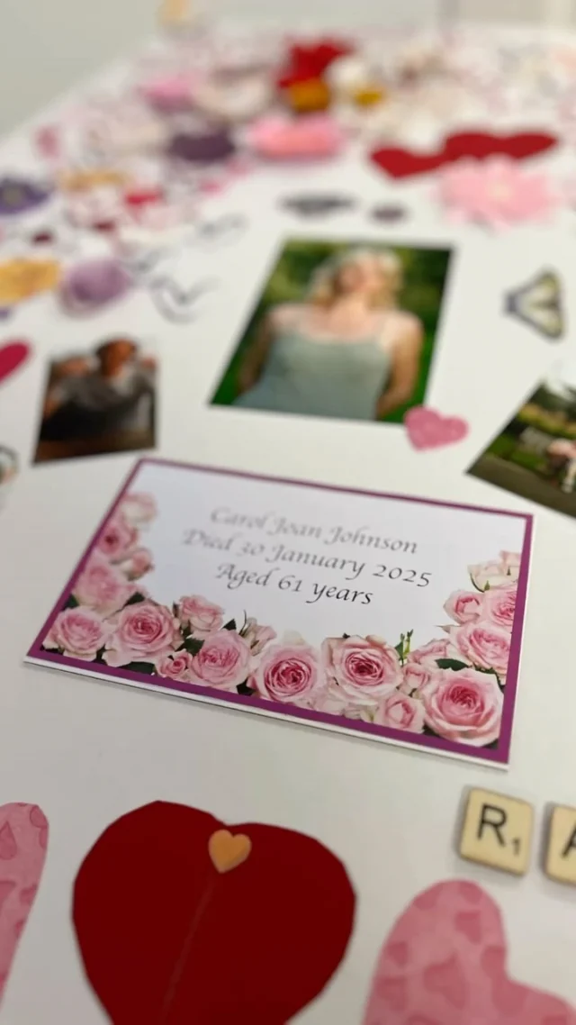 Meeting your undertaker to discuss your funeral wishes is hard enough to do when you are well, let alone when you know you are dying. But Carol was determined to make sure her funeral would be a celebration of her life, a bright, and sparkly affair, and certainly not a run-of-the-mill kind of funeral.
 
I met with Carol and her family one Sunday. She told me how she wanted it to be different - about the music and coffin that she wanted, and how she wanted everyone dressed. But she also described a funeral that would take place in a crematorium.
 
When I asked how important it was that people were at the crematorium, and whether she would want people to feel like they had more time, to feel like they were in a more comfortable space, she asked me what I meant. I explained that funerals could take place anywhere and that we could find a venue that reflected her wishes. After that she was determined it wasn’t going to be at the crematorium
 
I left the meeting promising to research some venues near their home.
 
As it turned out Carol died 3 days after we met. Thankfully I had had time to do some research and found a lovely venue for her family to look at. They loved it. It had a large space for the ceremony, a bar for drinks, space for people to eat, and a room where Carol’s coffin could sit overlooking the countryside before everyone led her outside to cheer her onwards.
 
Her family did as she requested and decorated her coffin at home - leaving space for friends to write on, and they crafted a beautiful, personal ceremony in her honour.
 
Chatting to people at the funeral, many told me how anxious they had been about coming, as it was going to be so different from what they were used to - but all of them said how beautiful it was and how it had made them think differently about their funerals.
 
Carol wanted people to experience something different and she achieved it. She also wanted to make sure that people didn’t have to go through what she did - so, as was printed in her order of service, you’ll find a little message about bowel cancer at the end of the video reel.

Thank you to Carol’s family for letting us share her story.

#funerals #bowelcanceruk
